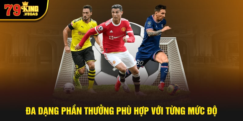 Đa dạng phần thưởng phù hợp với từng mức độ